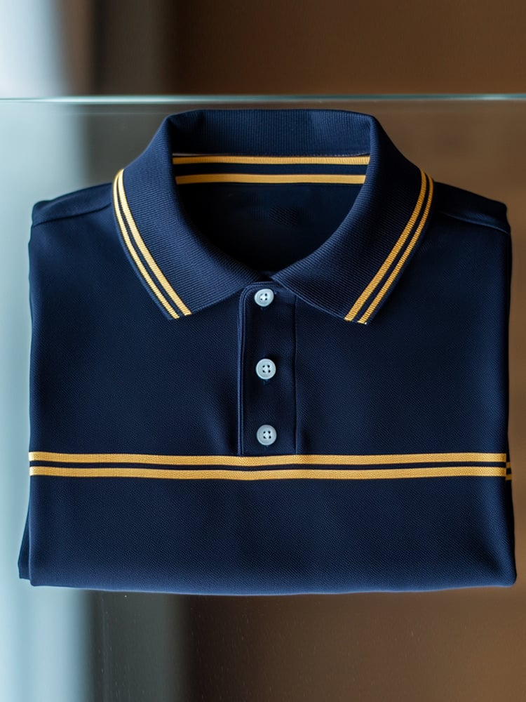 Camisa polo ejecutivo casual Button de manga corta para hombre