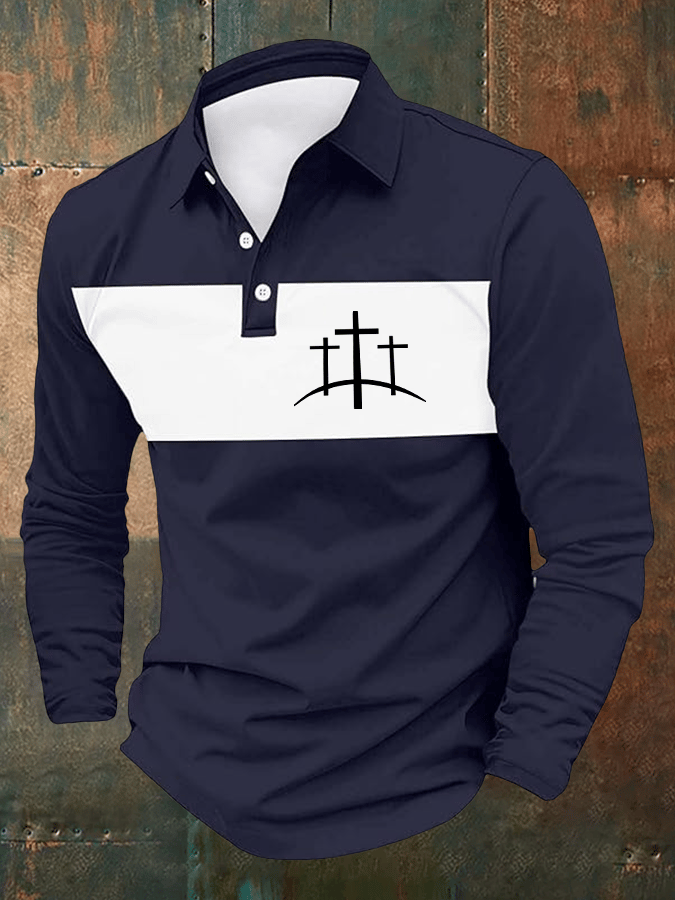 Camisa polo Faith estampado casual para hombre