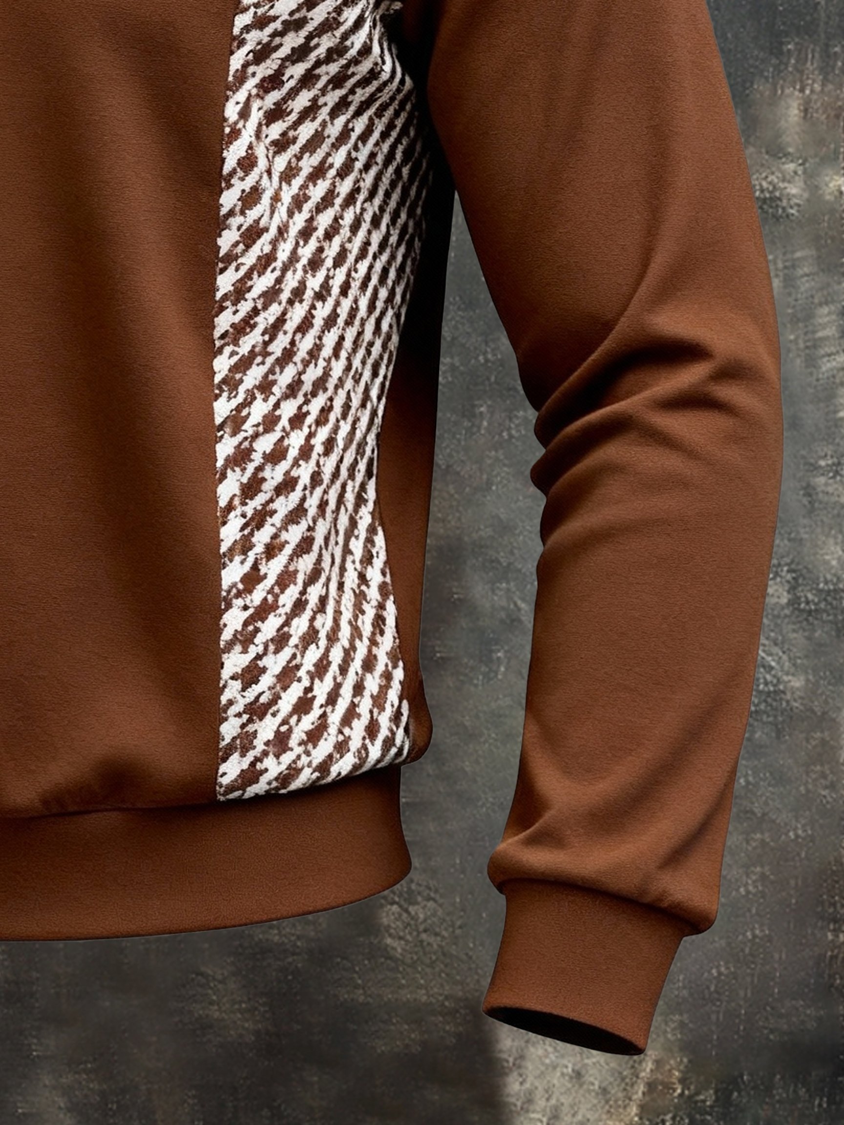 Sudadera vintage Patchpara trabajo a rayas Polo cuello para hombre
