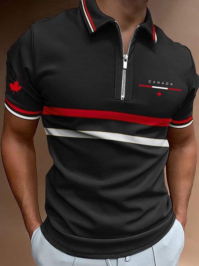 Camisa polo Canadian ejecutivo de manga corta para hombre
