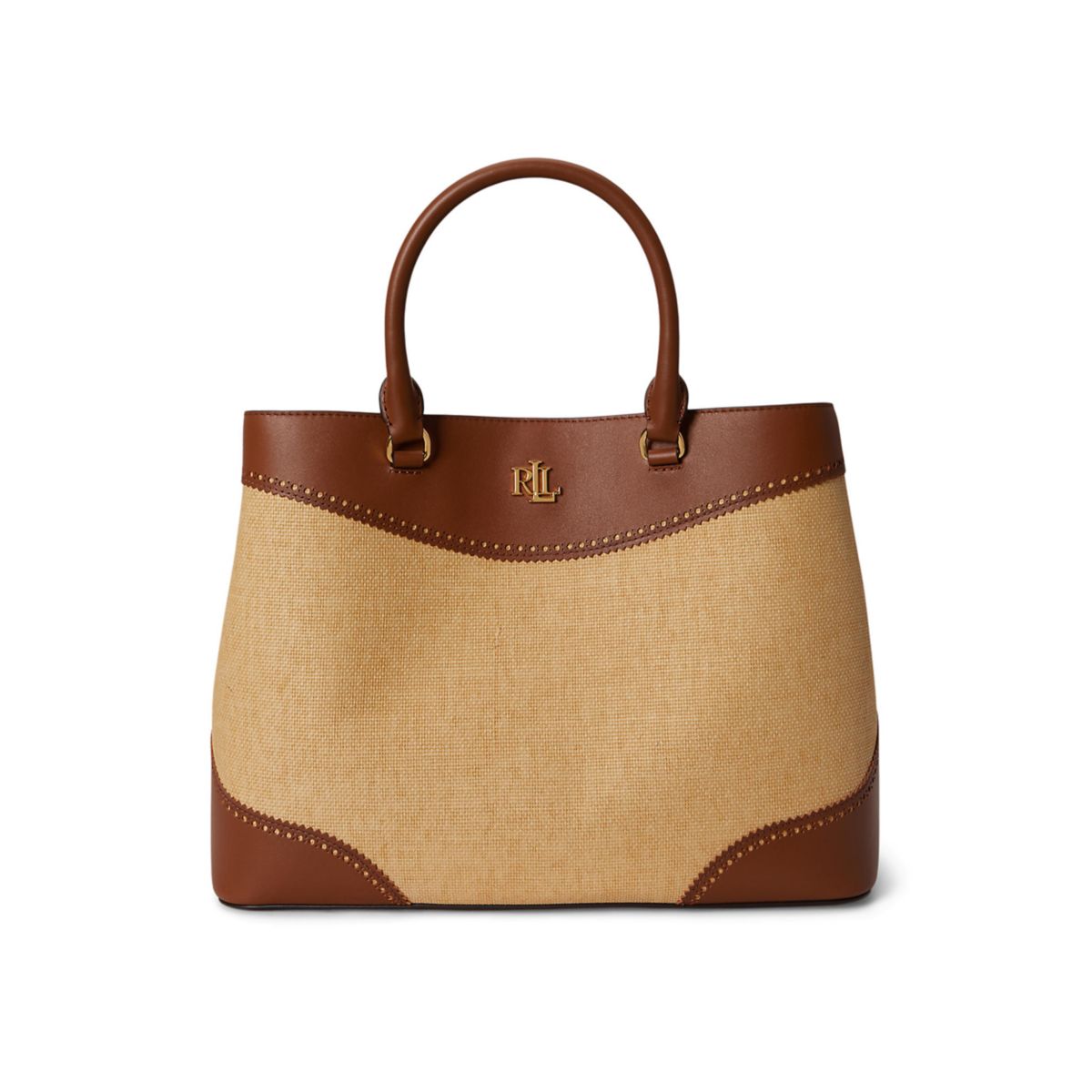 Straw & Leather Large Marcy Satchel - 3
