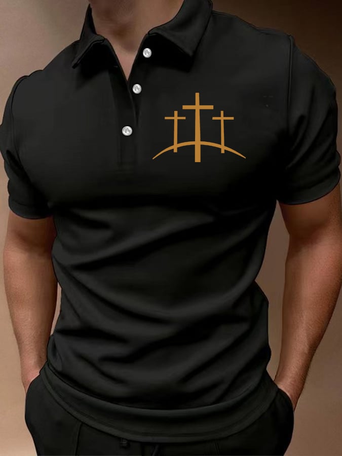 Camisa polo Faith estampado casual para hombre