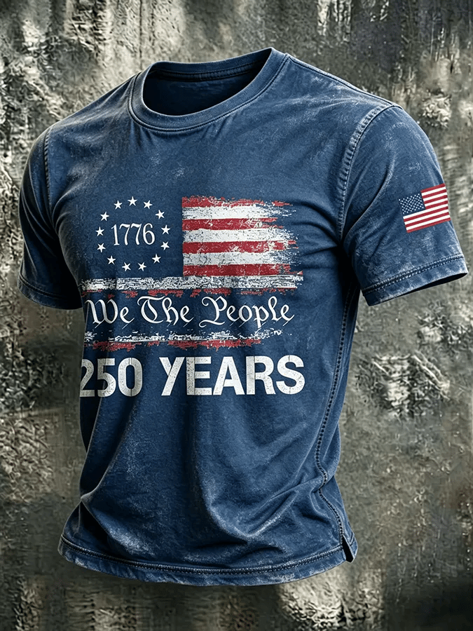 Camiseta American 250 estampado casual para hombre