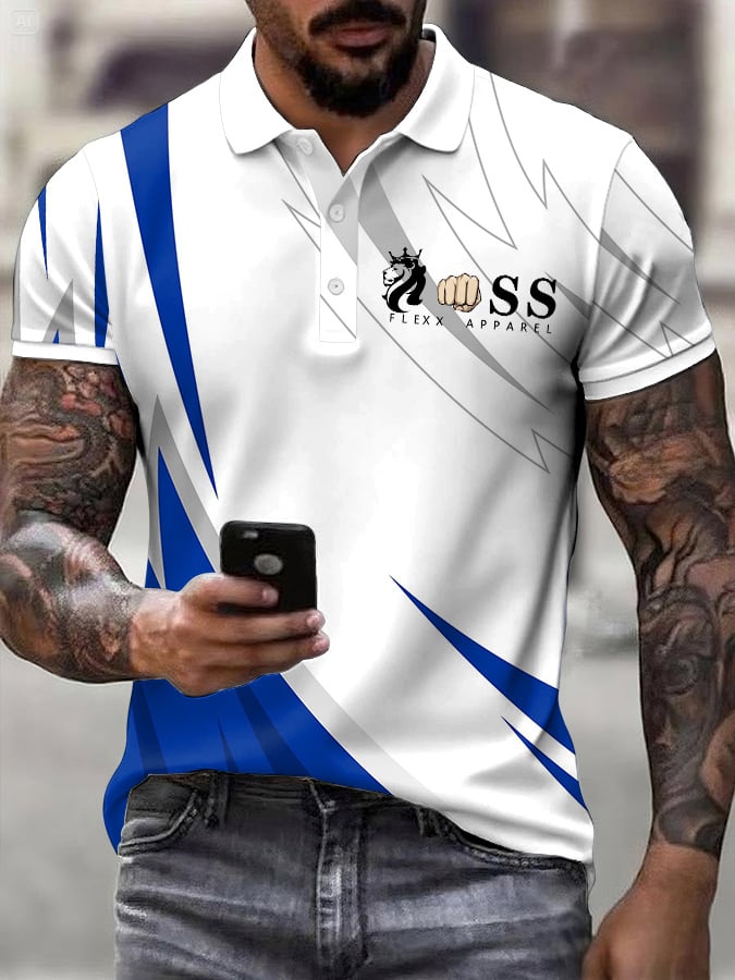 Casual Contrast Color ejecutivo casual Polo para hombre