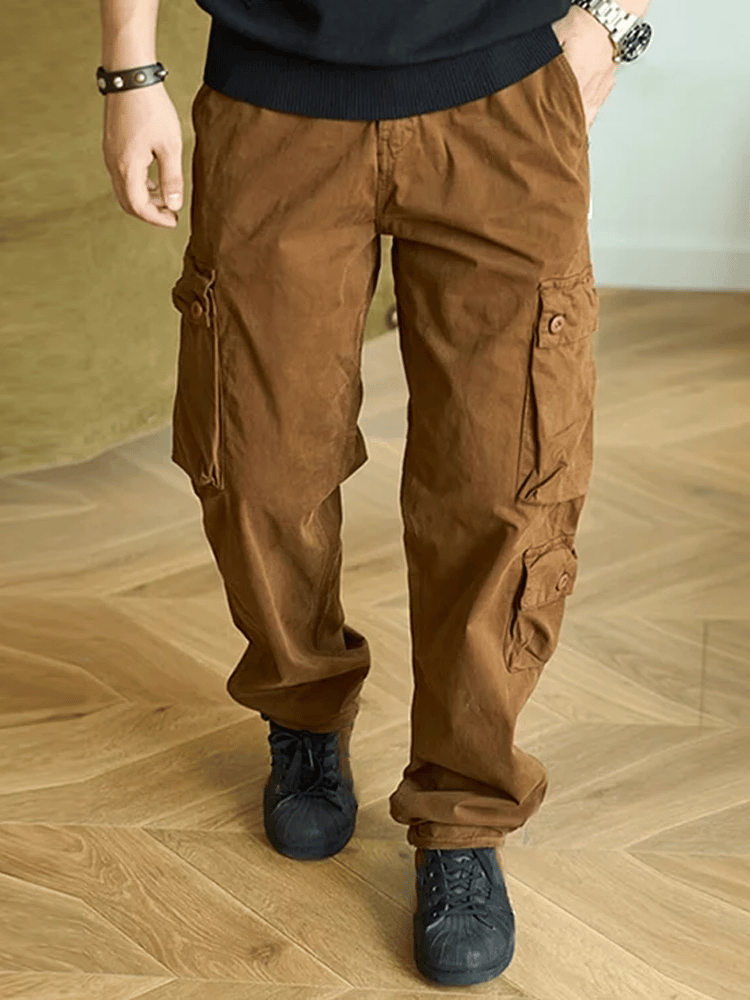 Vintage Multi-bolsillo Overalls para hombre