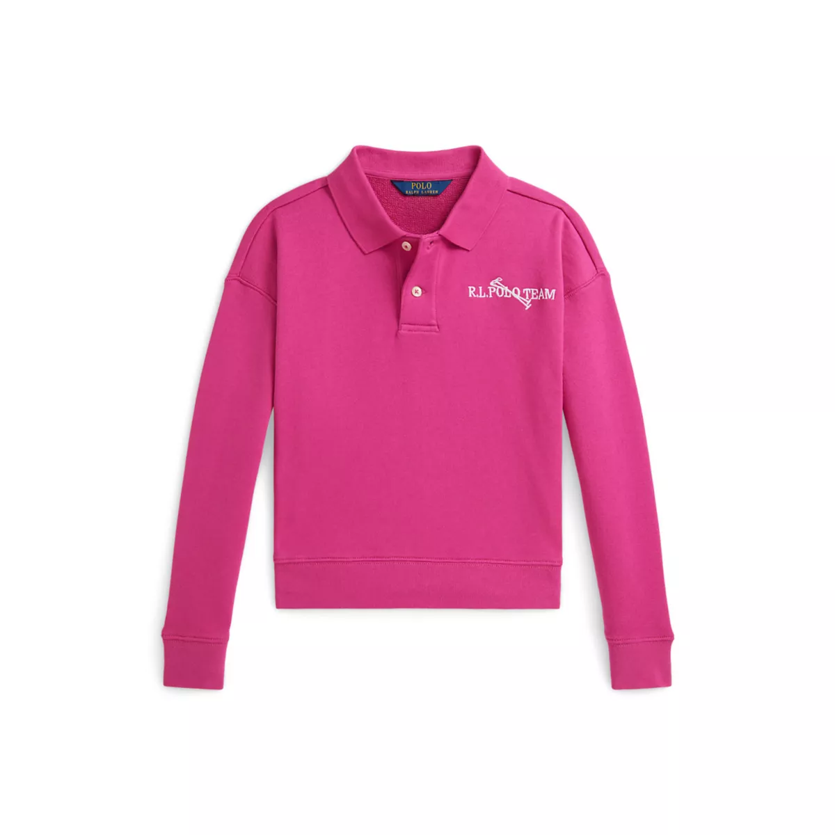 Girls 7-16 Polo Team Terry Polo Sweatshirt - 1