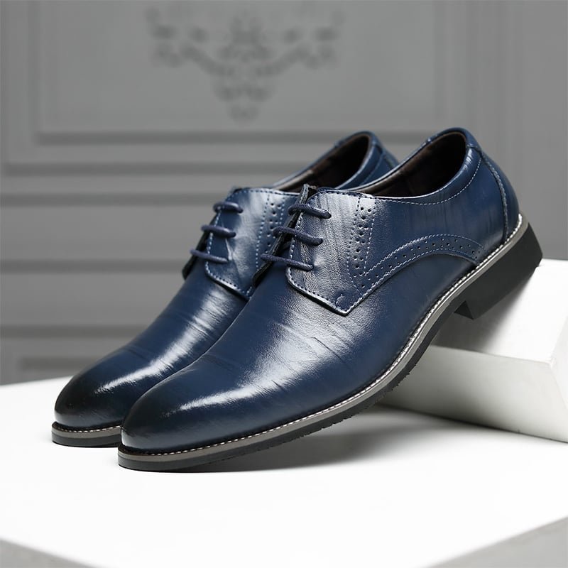 Zapatos Versatile Toe Toe Glossy ejecutivo casual cuero para hombre