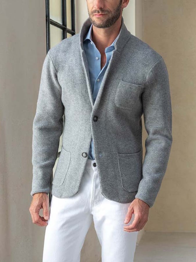 Chaqueta vintage Single Breasted bolsillo Gentleman's ejecutivo Suit para hombre