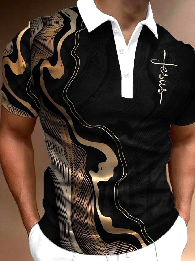 Camisa polo Faith Cross casual para hombre