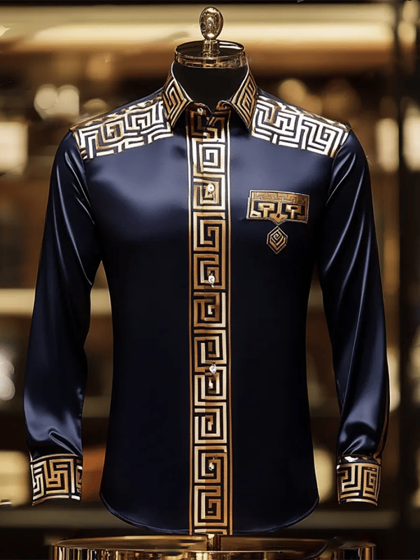 Camisa de lujo Gorgeous de manga larga para hombre