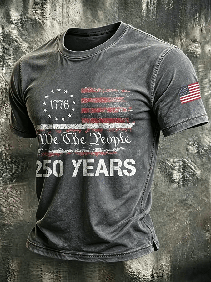 Camiseta American 250 estampado casual para hombre