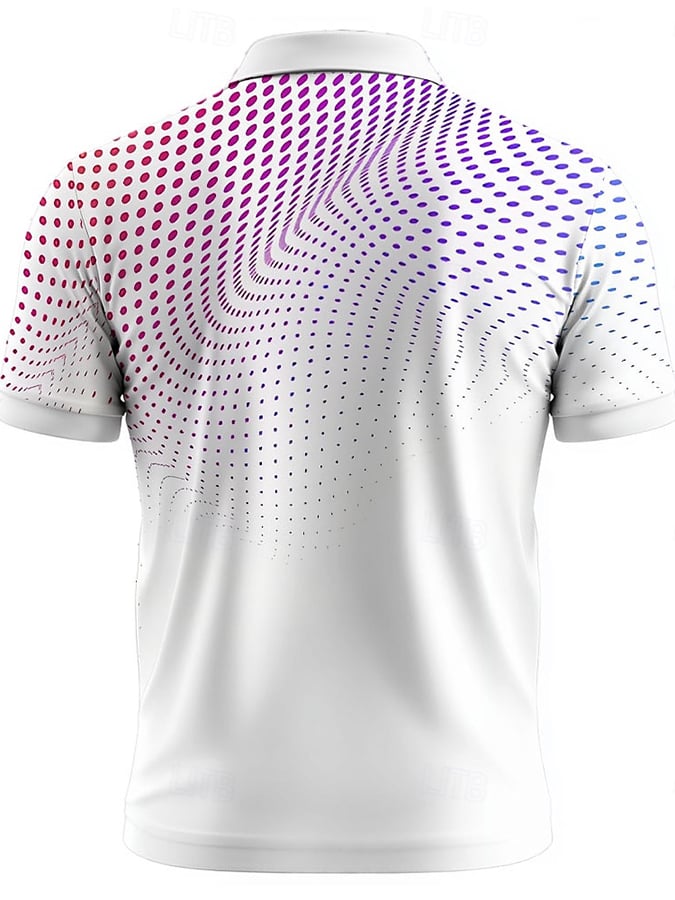 Camisa polo elegantee Letter estampado casual para hombre