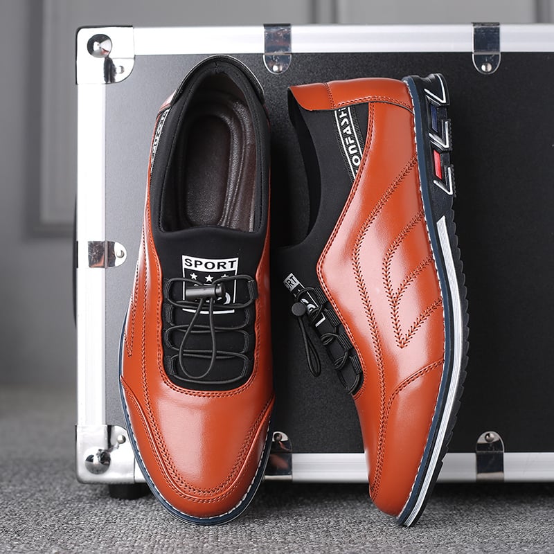 Zapatos ejecutivo casual Simple de moda cuero para hombre