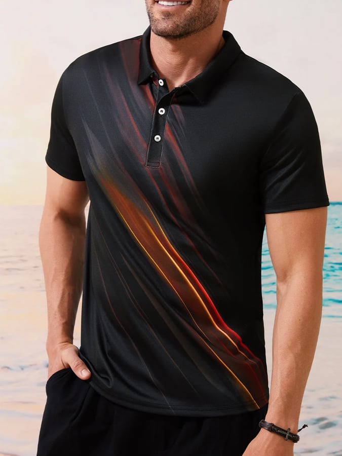 Camisa polo casual Color para hombre