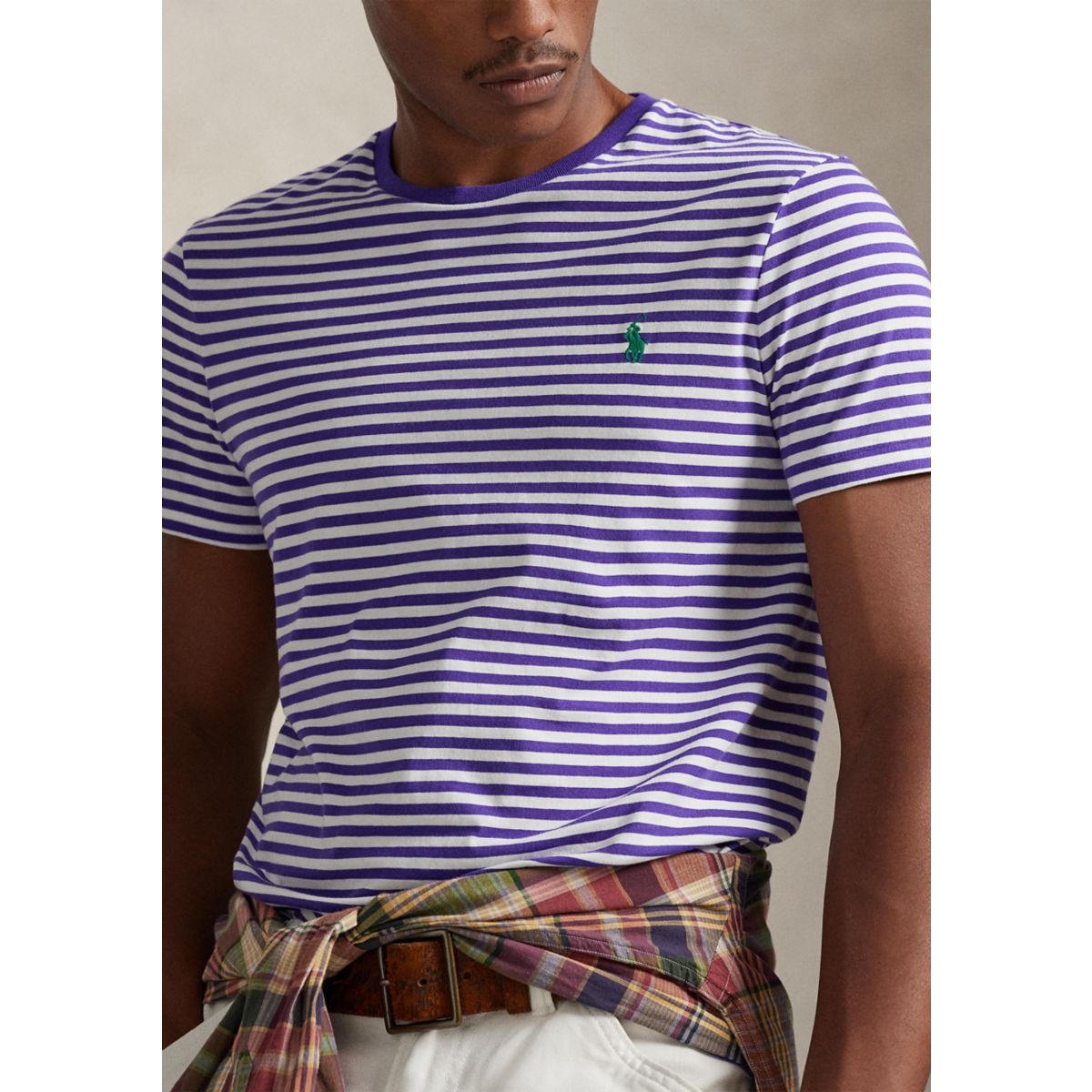 Classic Fit Striped Jersey T-Shirt - 3