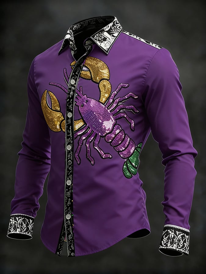 Camisa casual New Orleans Carnival para hombre