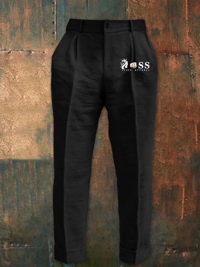 Casual ejecutivo All-Match texturizado Trousers para hombre
