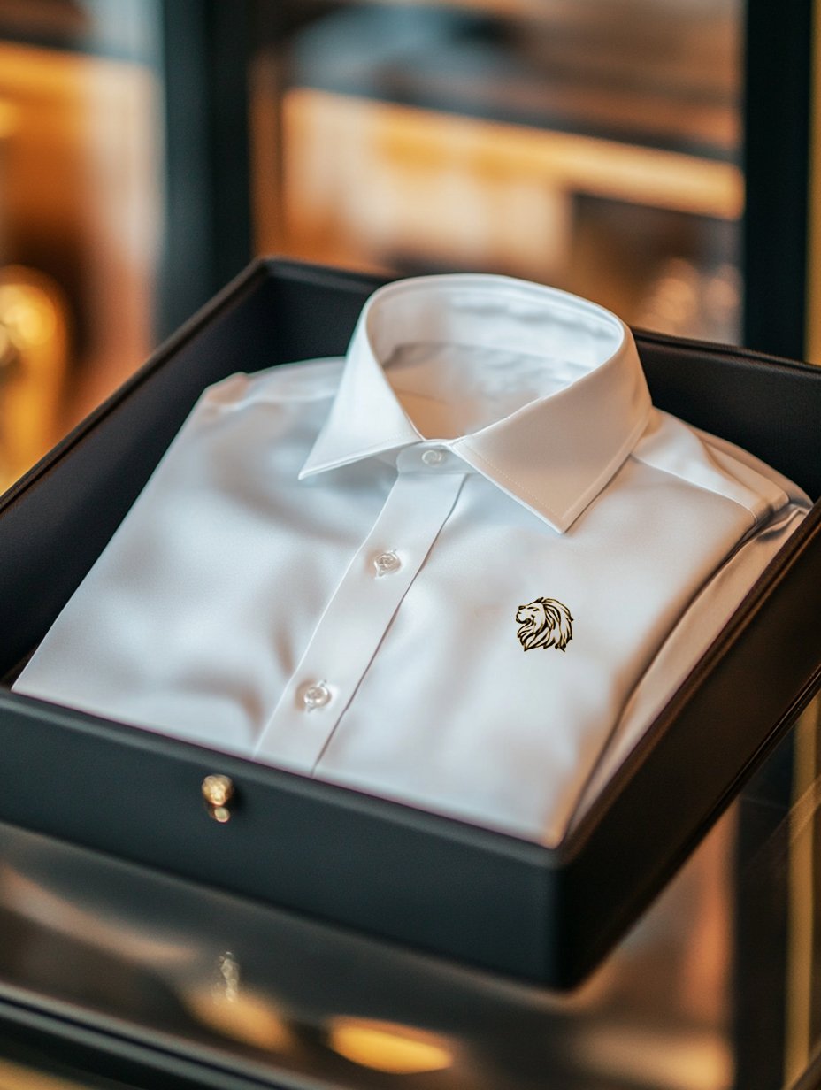 Camisa satén Luxe de manga larga con botones para hombre