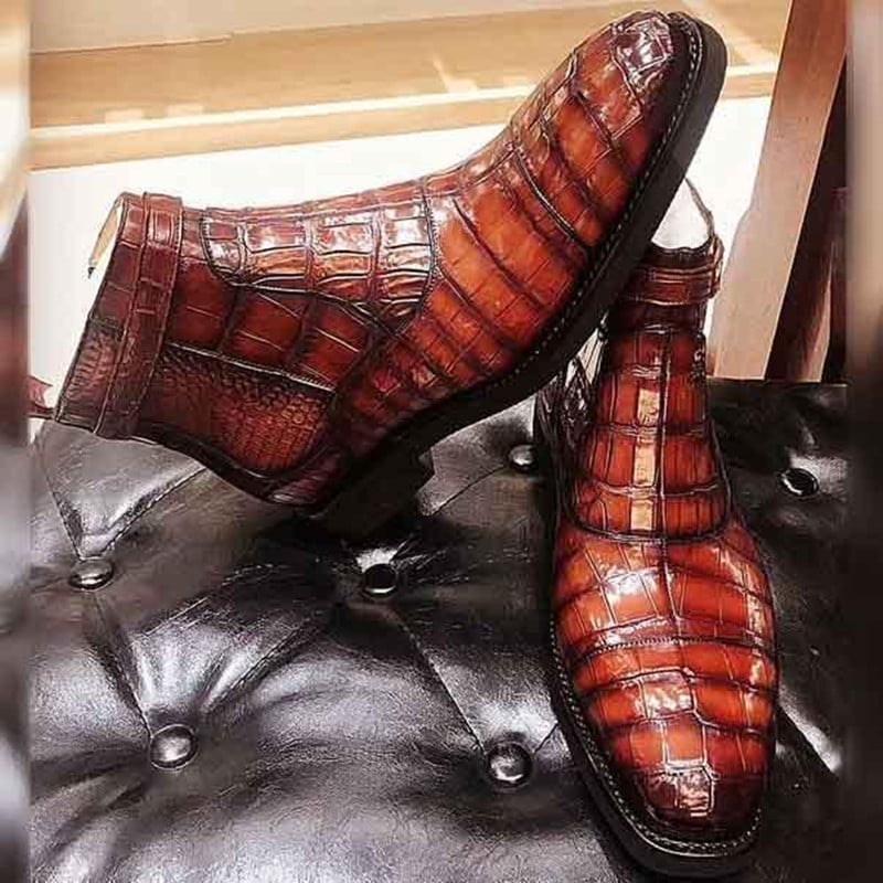 Botas de color sólido clásico de moda diseño Buckle Ankle