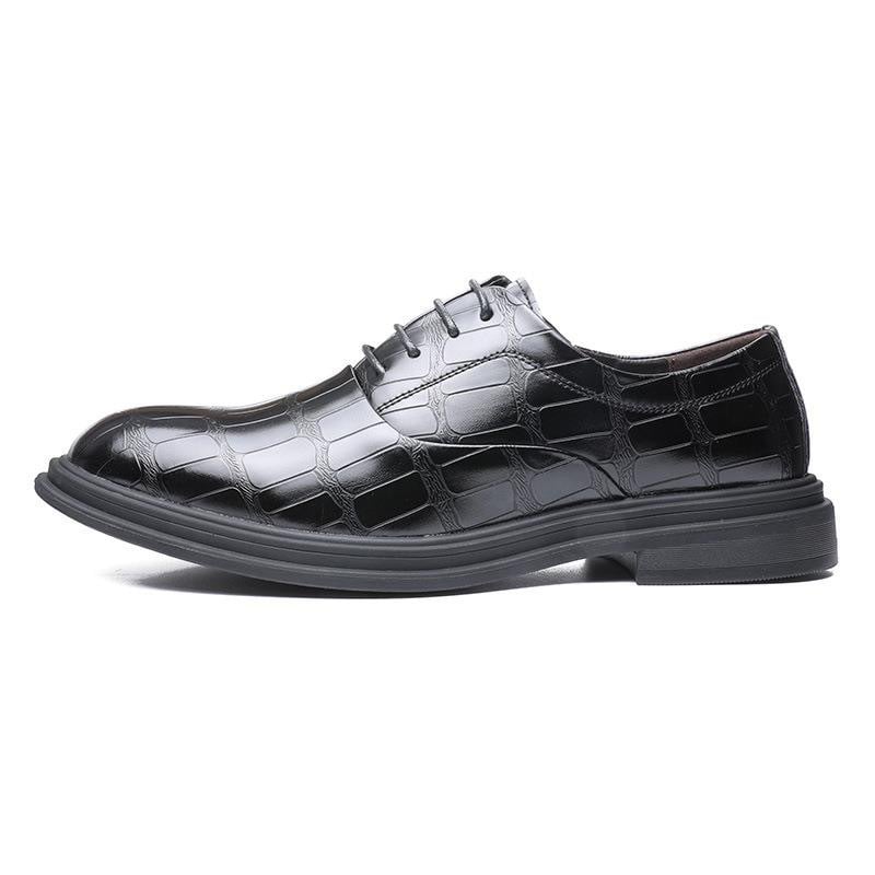 Zapatos Comfortable British ejecutivo Lace-Up Stone cuero para hombre