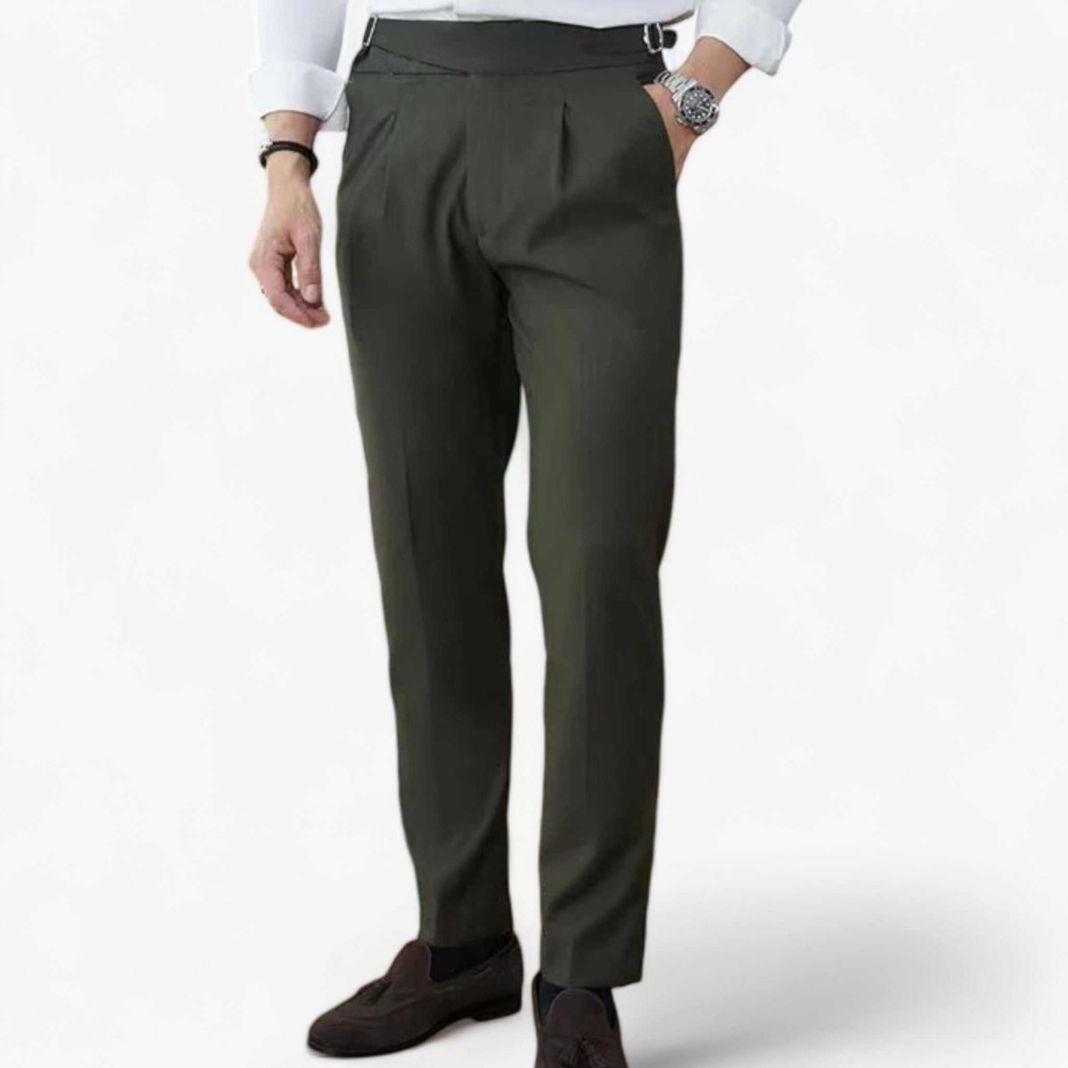 Pantalón British suit elegant