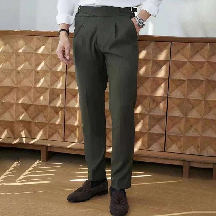 Pantalón British suit elegant