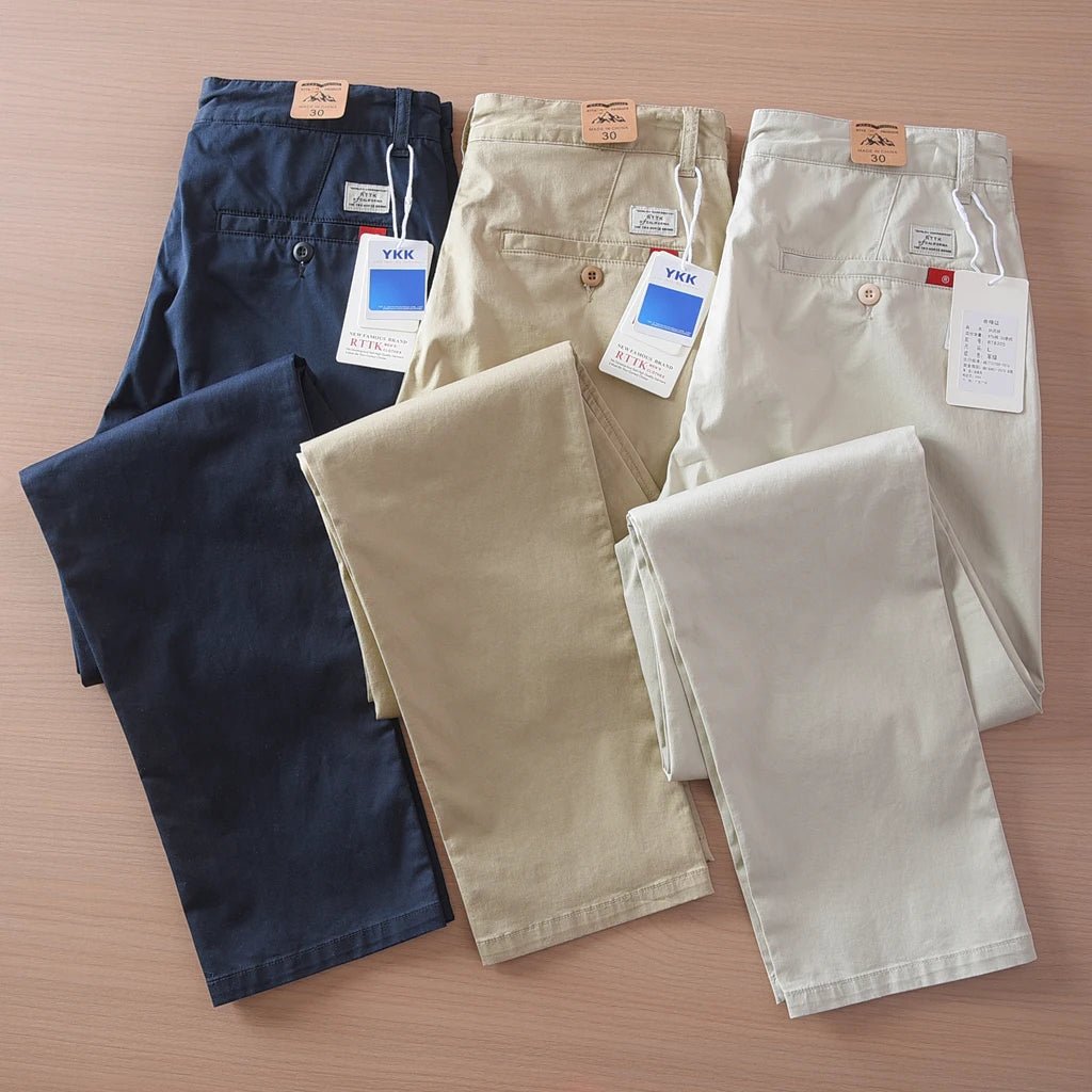 Ejecutivo straight fit chino with 97% de algodón
