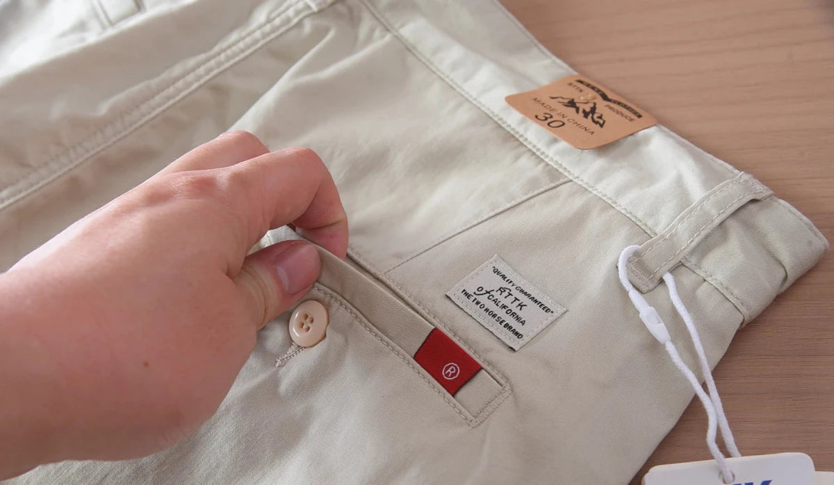 Ejecutivo straight fit chino with 97% de algodón