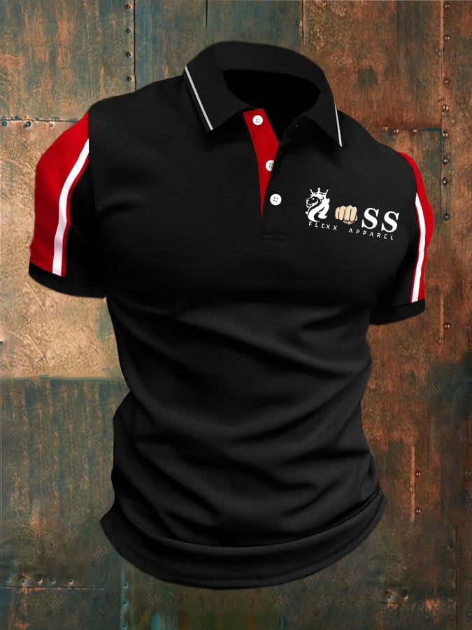 Camisa polo casual contrasting color para hombre