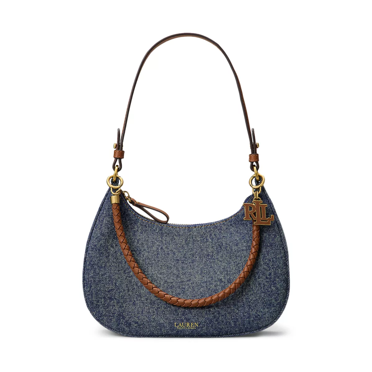Denim Medium Marcy Zip Shoulder Bag - 2