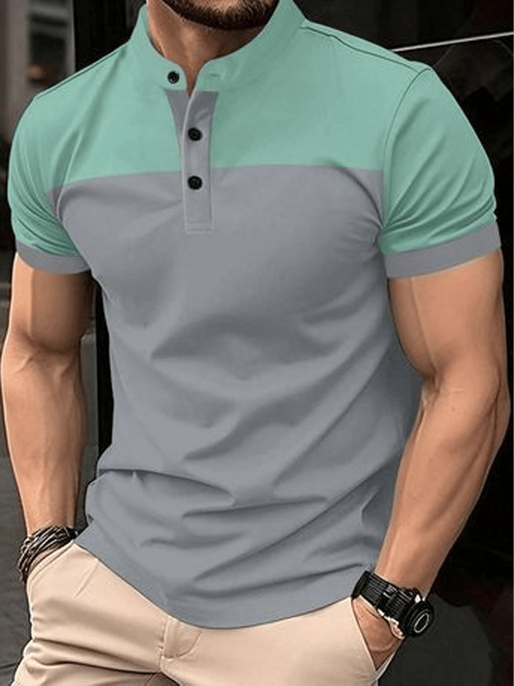Camiseta para exterior Western Bullhead de manga corta Henley para hombre