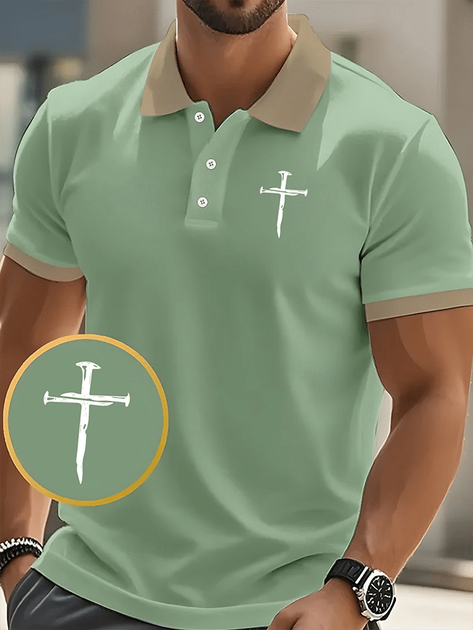 Camisa polo Faith estampado casual para hombre