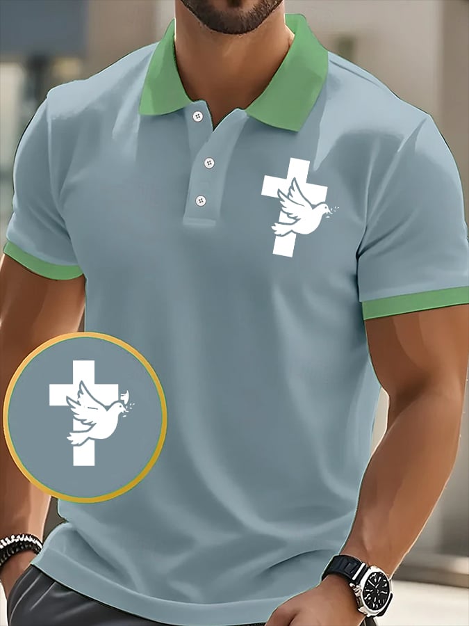 Camisa polo Faith estampado casual para hombre