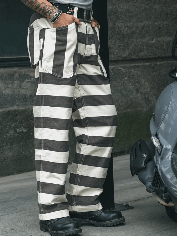 Pantalón Heavyweight Wide a rayas Prisoner