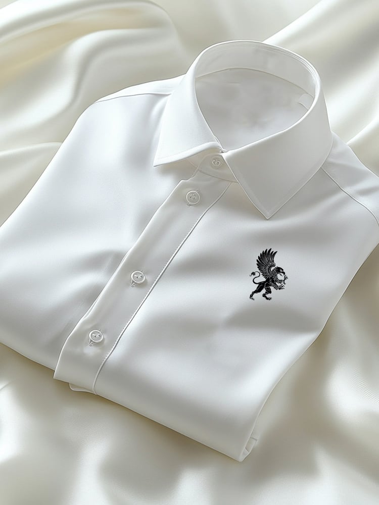 Camisa ejecutivo casual solapa de manga corta para hombre