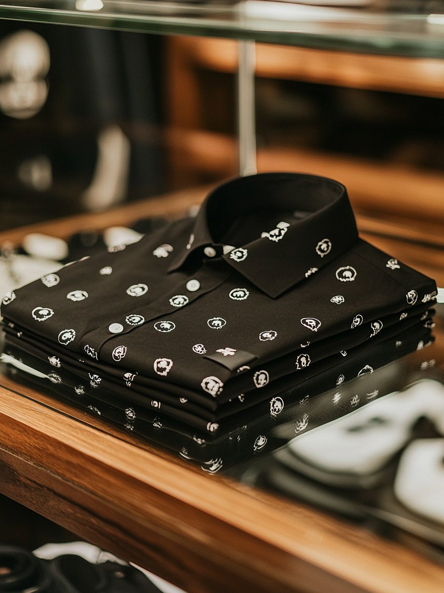 Camisa ejecutivo casual solapa de manga larga para hombre