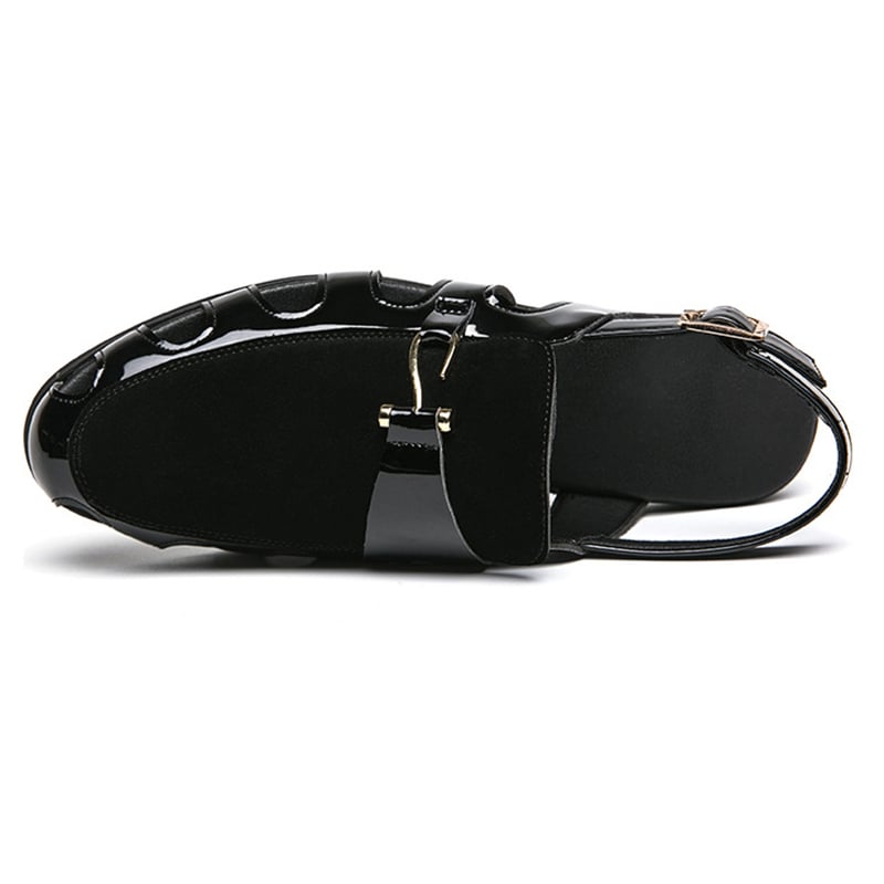 Sandalias retro transpirable Hollow Buckle Dress