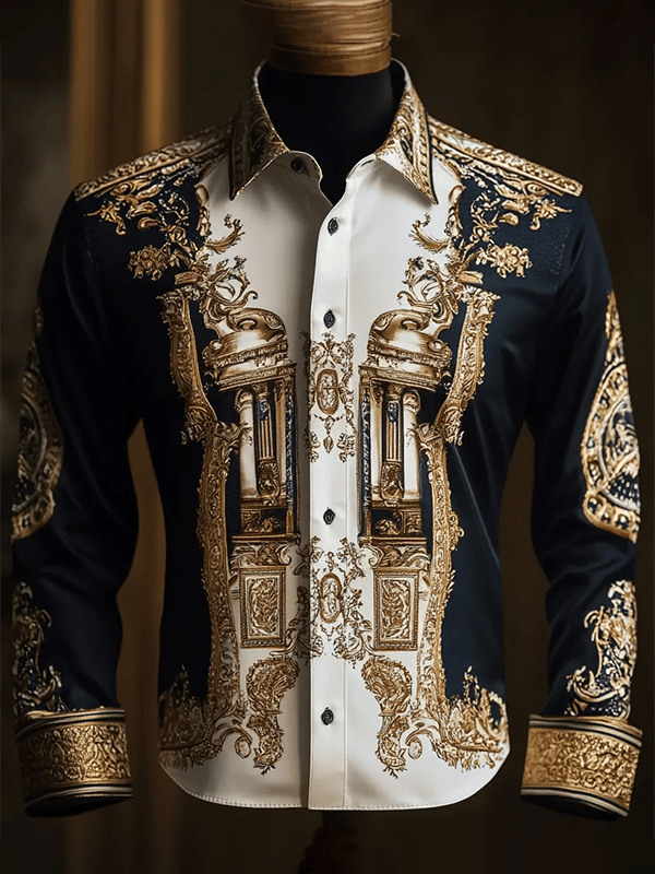 Camisa de lujo Gorgeous de manga larga para hombre