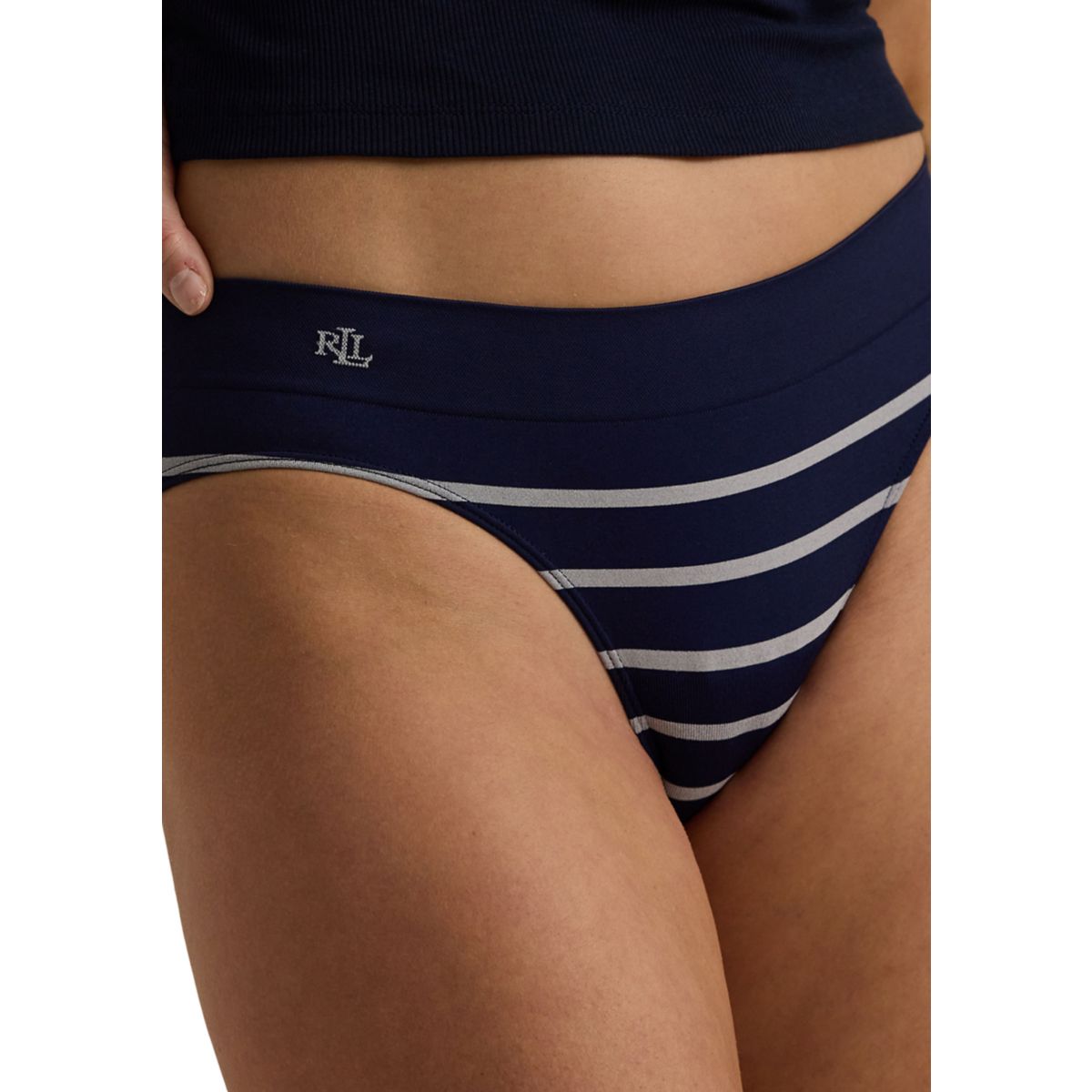 Seamless Striped Jersey Bikini Brief - 4