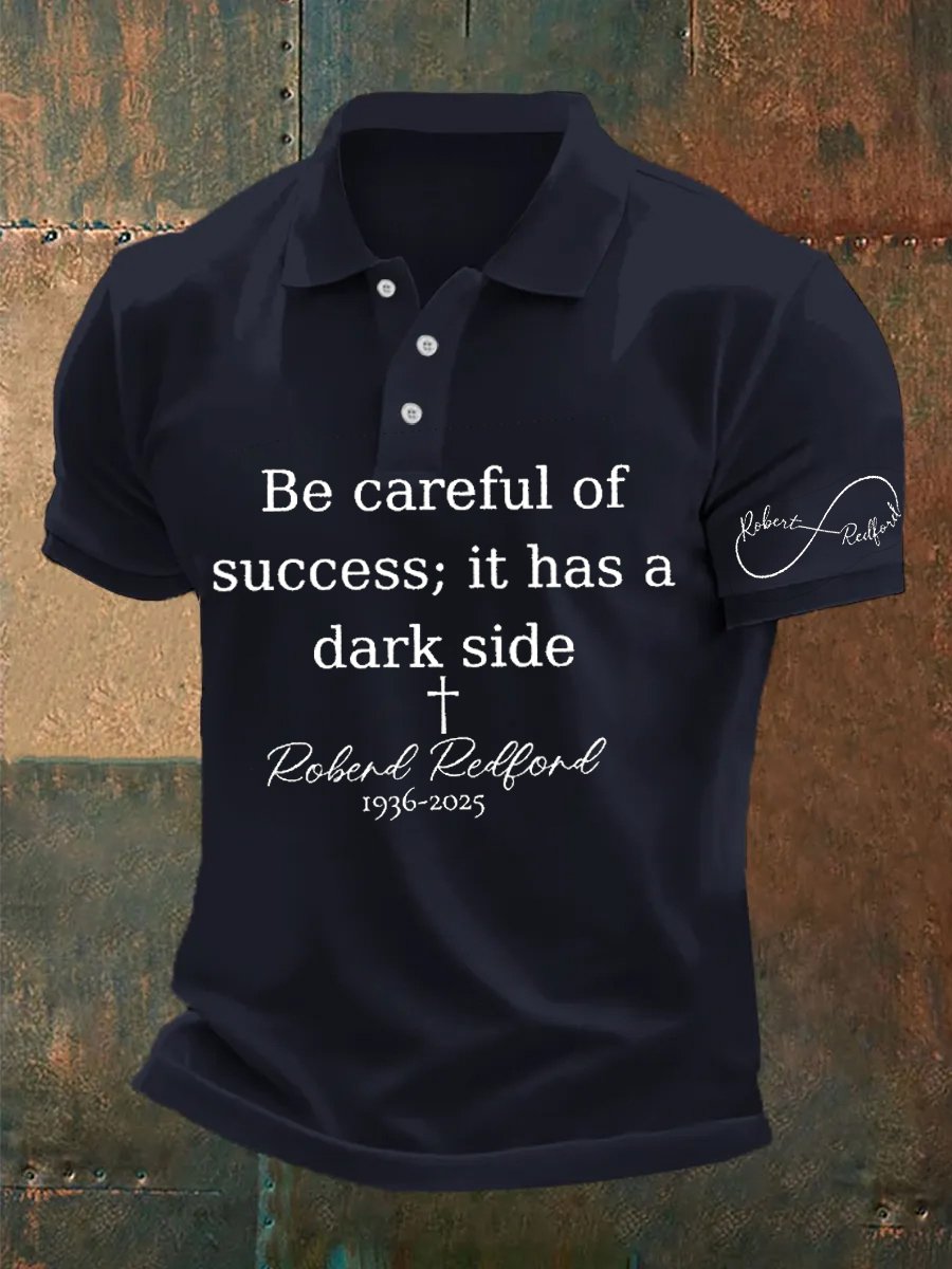 Camisa polo clásico ejecutivo Logo Button de manga corta para hombre