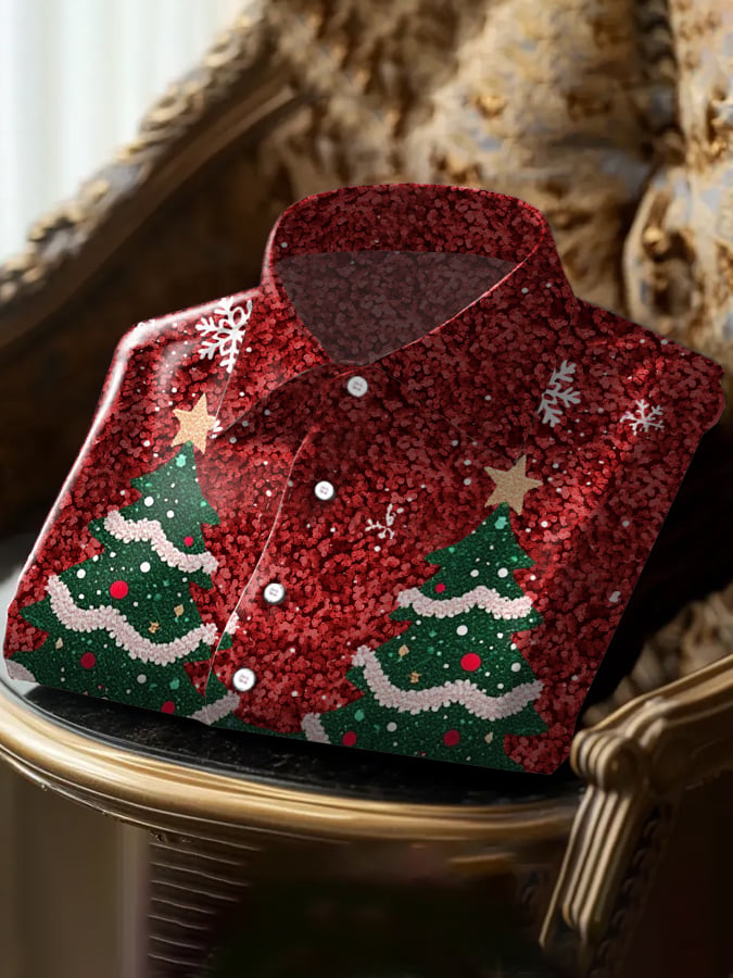 Retro Christmas Tree Princamiseta para hombre