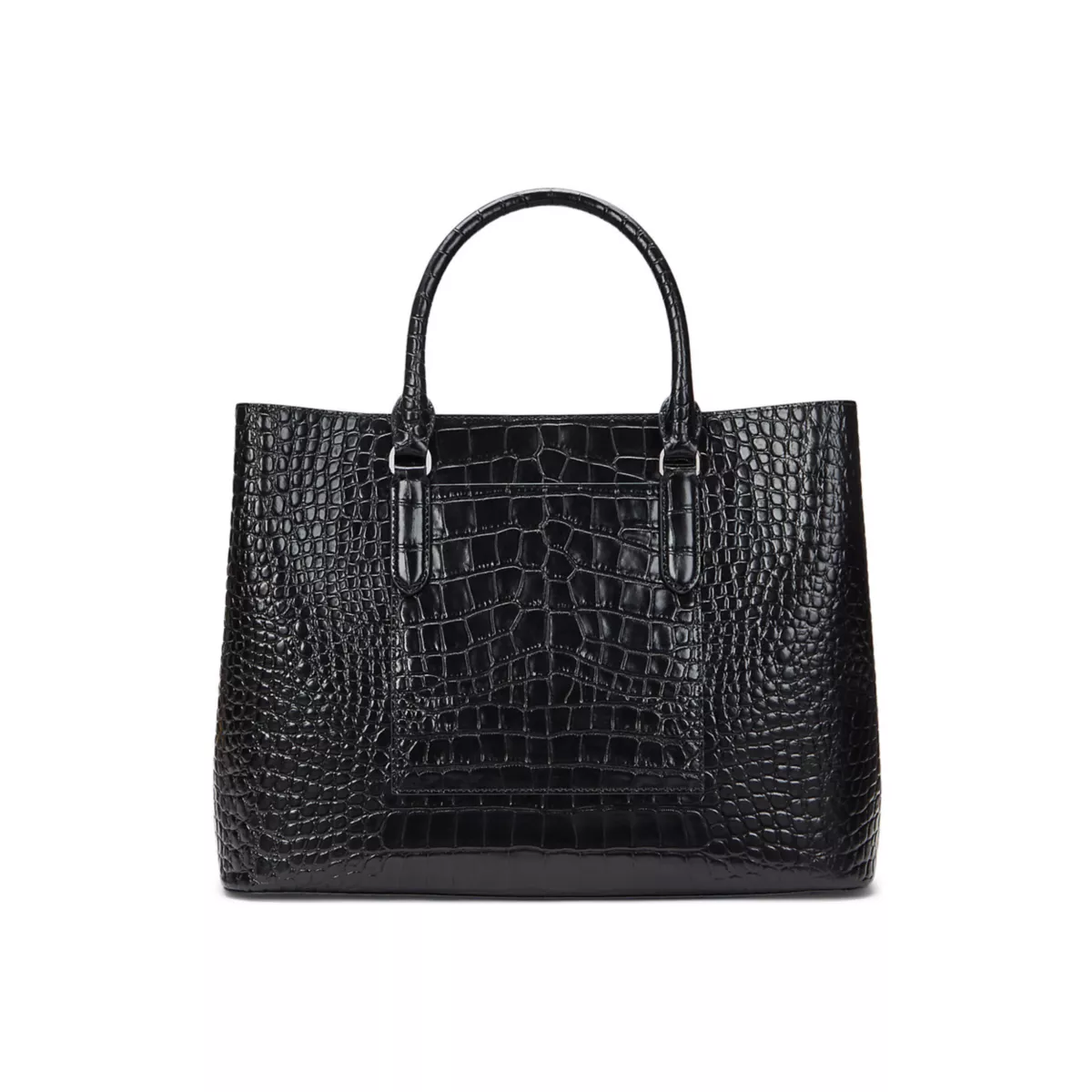 Embossed Leather Large Marcy Satchel - 2