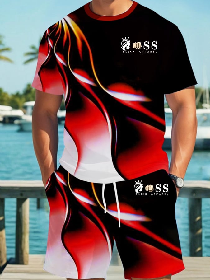 Ejecutivo casual degradado estampado Suit para hombre