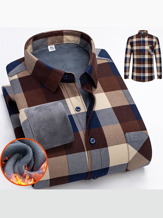 Camisa ejecutivo terciopelo Check para hombre