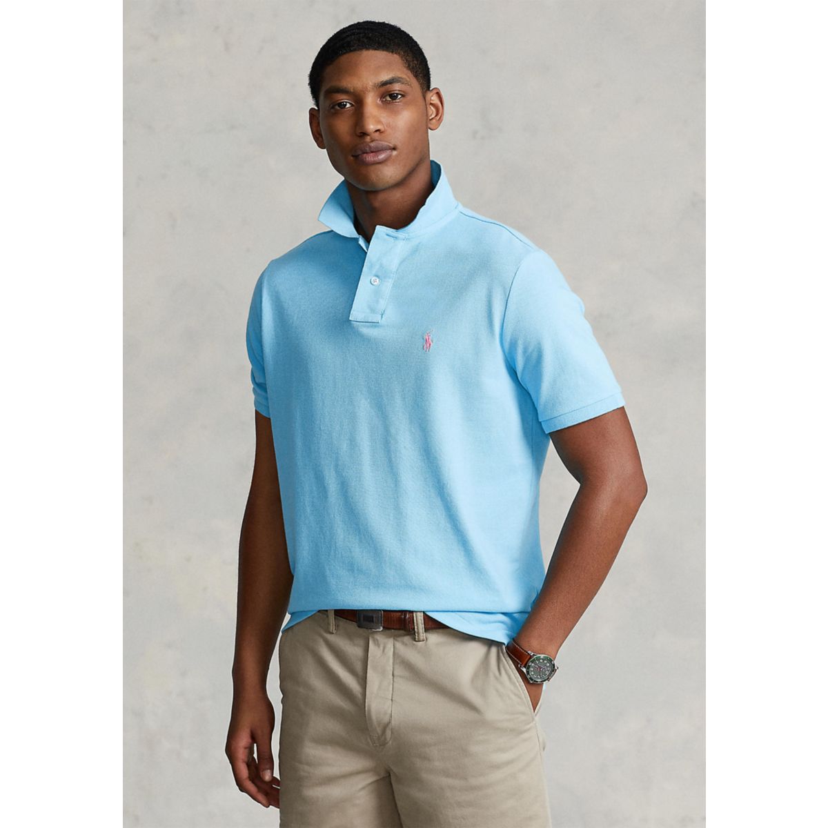 Classic Fit Mesh Polo Shirt - 10