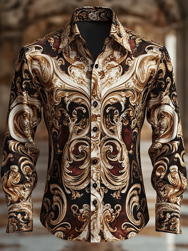 Camisa de lujo Gorgeous de manga larga para hombre