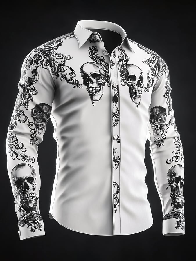 Camisa retro Gothic Dark para hombre