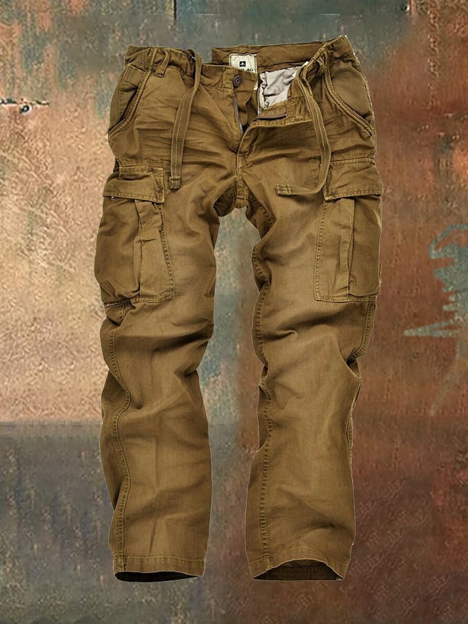 Vintage Multi-bolsillo Overalls para hombre