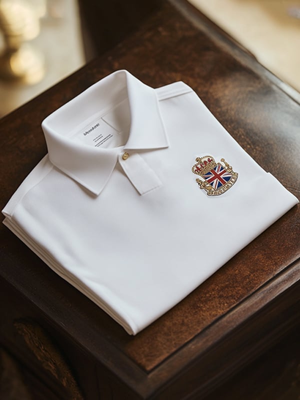 Camisa polo ejecutivo casual Button de manga corta para hombre