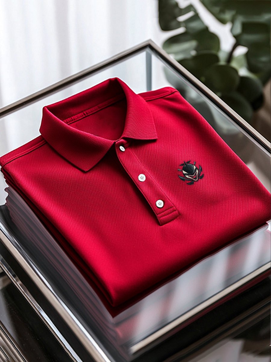 Camisa polo ejecutivo casual Button de manga corta para hombre